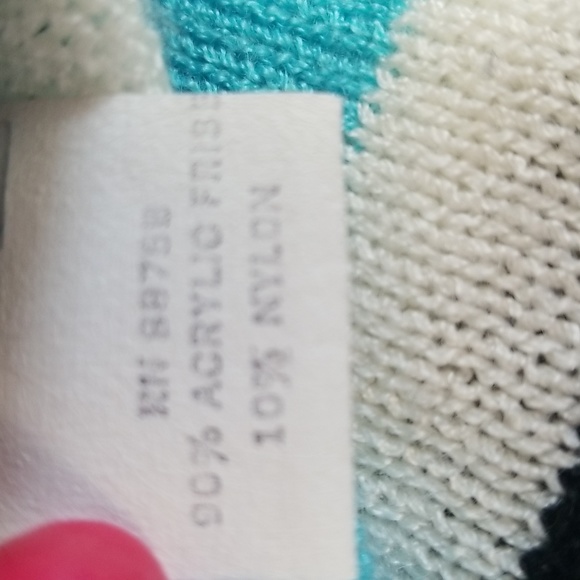 Striped short sleeve light sweater sz M - Picture 5 of 5